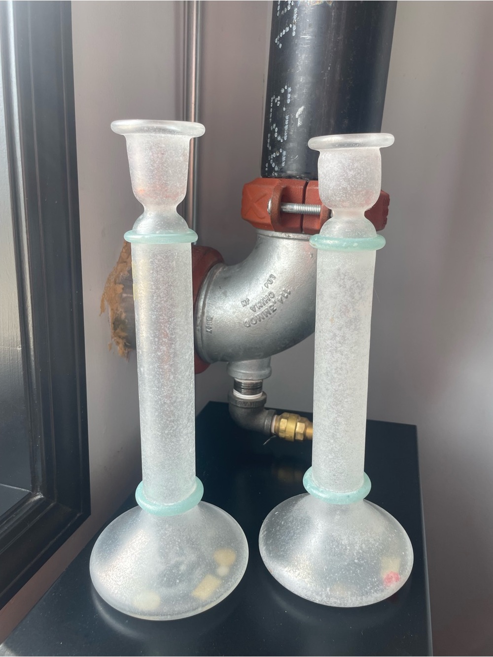 Murano Candle Holders Pair